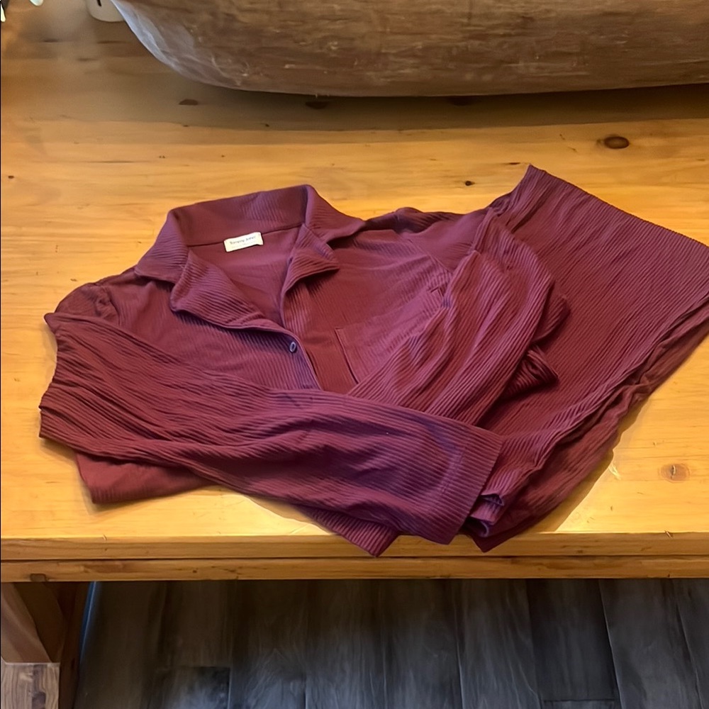 Tommy John Women's Burgundy Pajama Set